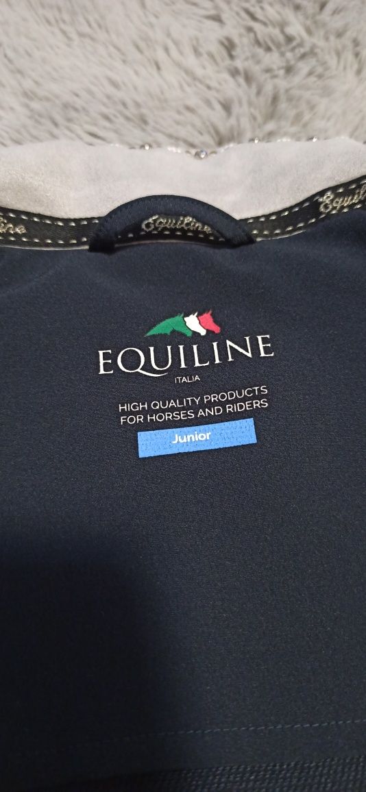 Frak jeździecki konkursowy EQUILINE junior rozm. 146 granatowy