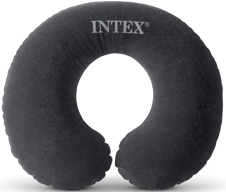 Подушка надувна Подушка бублик Intex 33*25*8 см Чорна