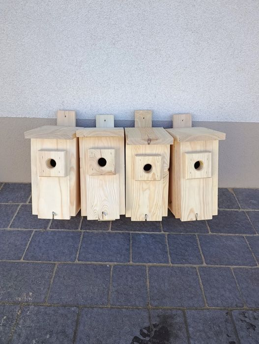 Zestaw 4 x budka lęgowa dla ptaków typ A wróbli sikorek