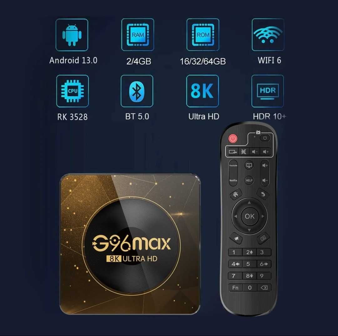 Smart TV Box G96max Android 13 смарт приставка