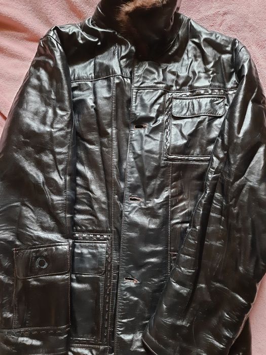 Продам мужскую кожаную дубленку