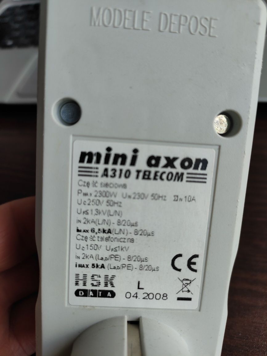 Urządzenie przeciwprzepięciowe mini axon a310 telecom adsl