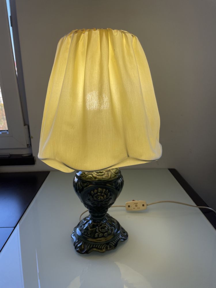 Lampa stołowa ceramika Mirostowice PRL