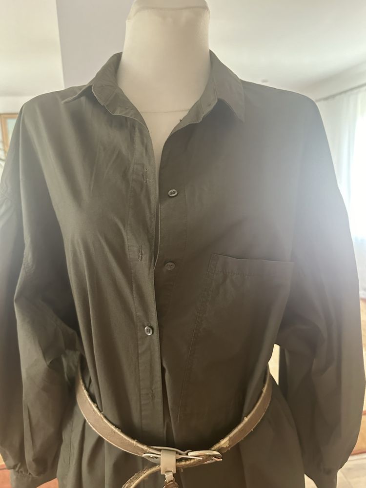 Khaki sukienka H&M  roz M