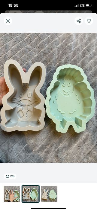 Silikonowe foremki do ciasta wielkanoc