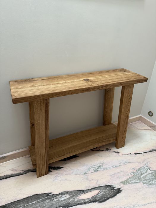 Drewniana dębowa konsola lite drewno porządny mebel