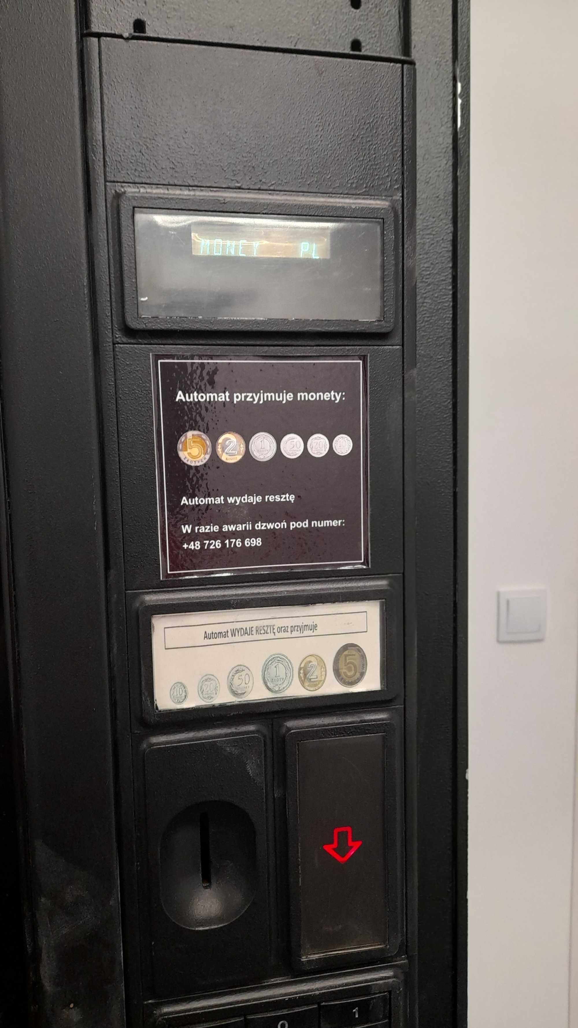 automat vendingowy na monety