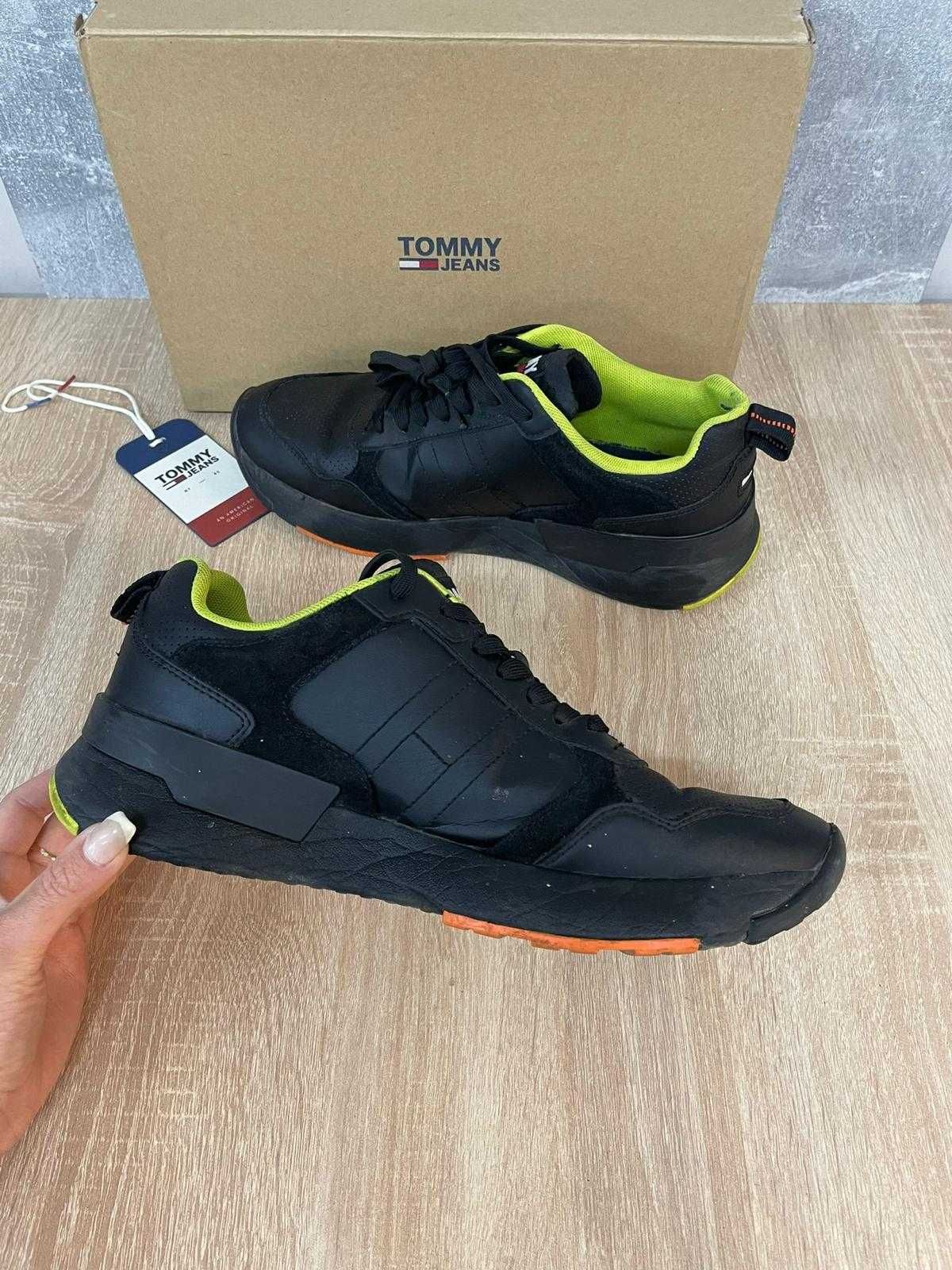 Tommy Hilfiger sneakersy sportowe czarne męskie 41 skórzane buty