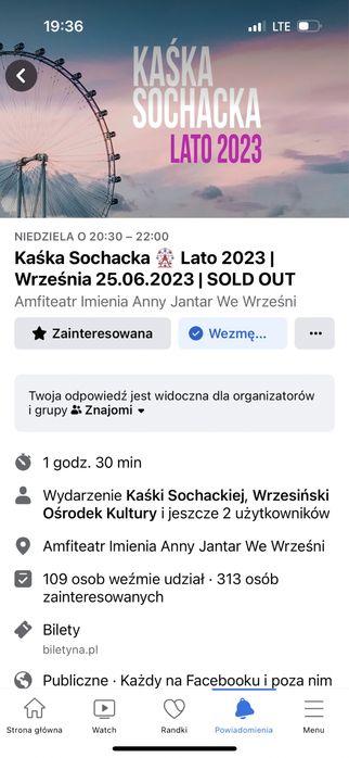 Kaśka Sochacka Wrzesnia 25.06.2023 2 bilety