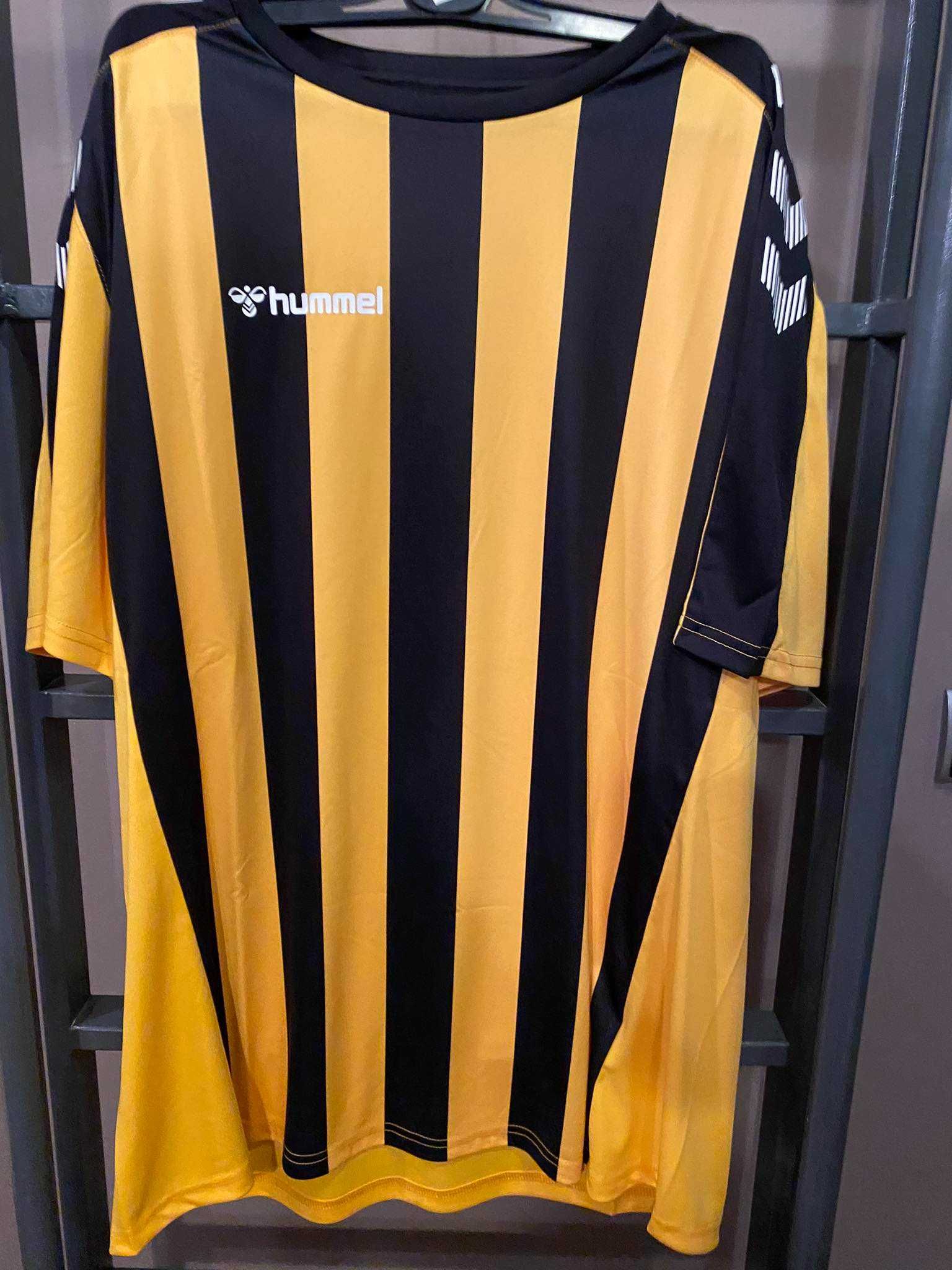 Żółto-Czarna Koszulka Sportowa Hummel XXL