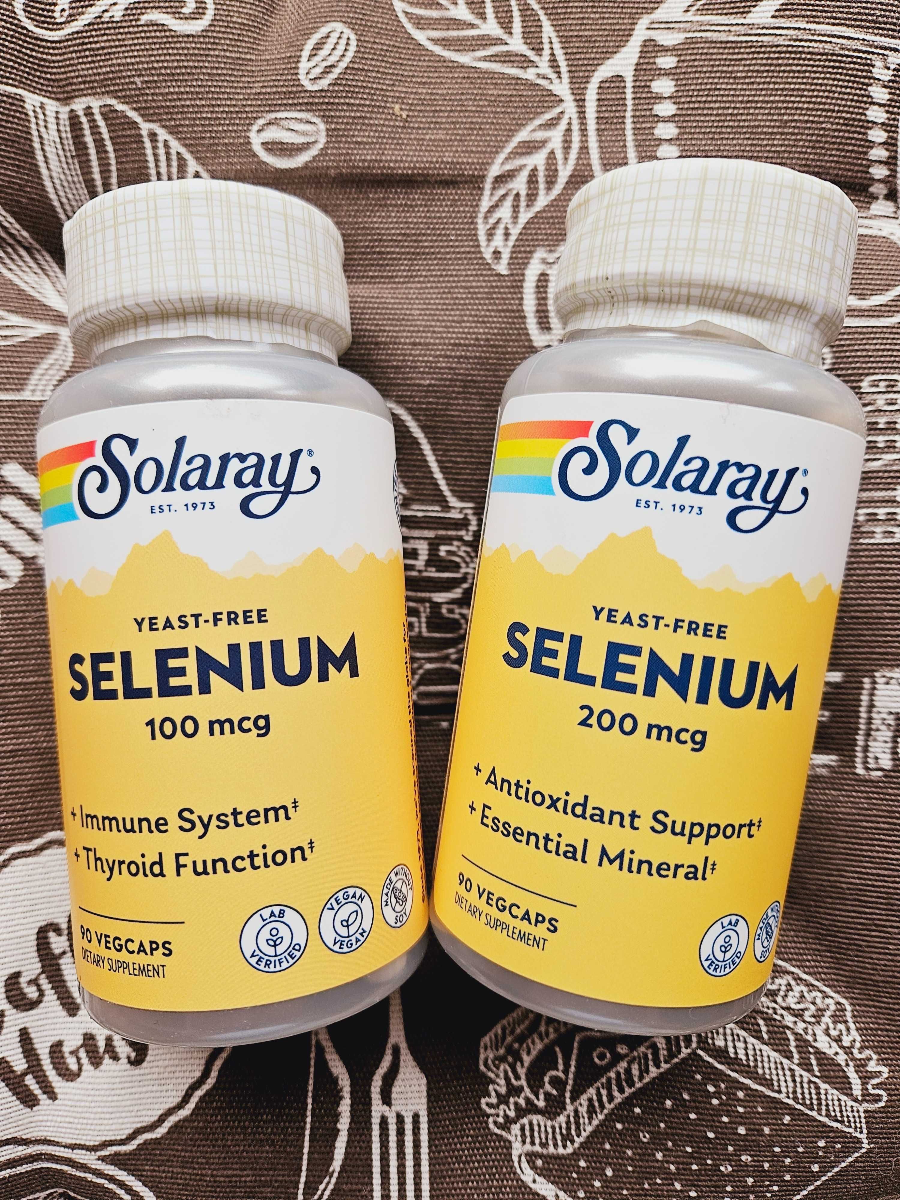 Solaray Селен без дріжджів selenium yeast free 100 200 мкг 90 шт