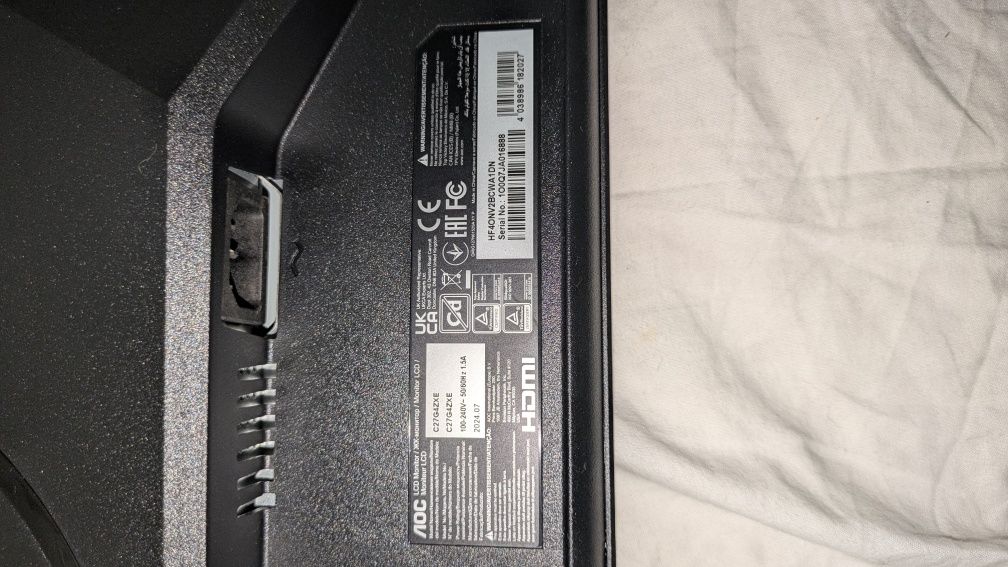 Monitor Gaming curvo AOC 280HZ