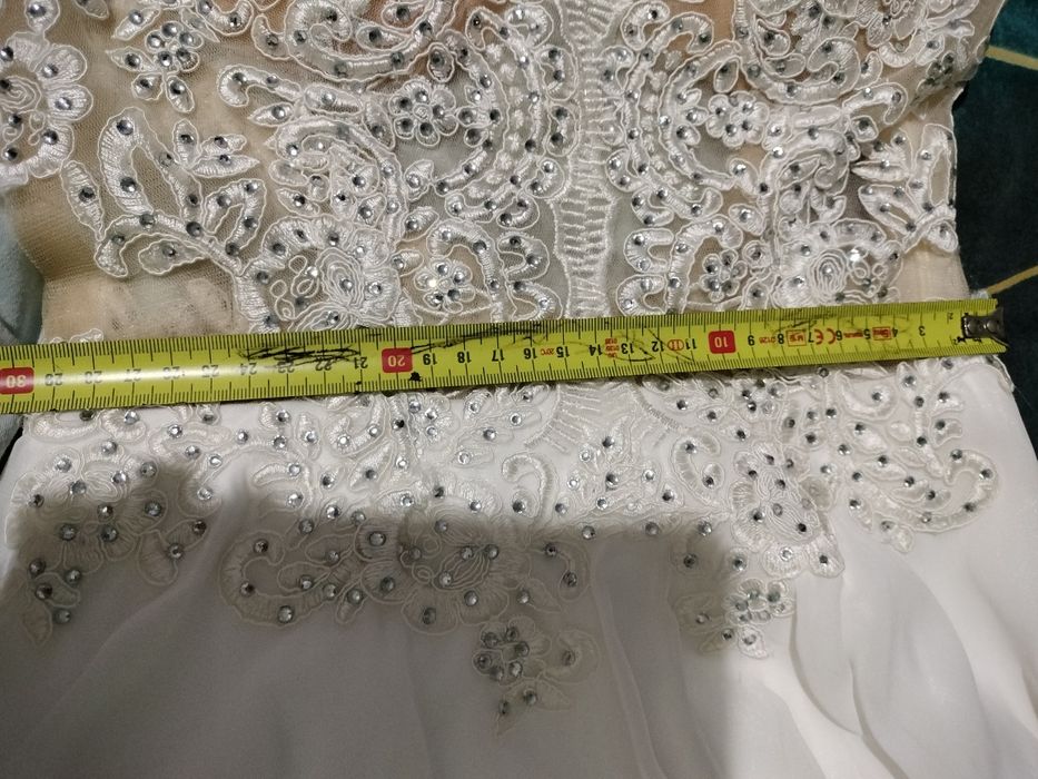 NOWA Sukienka elegancka biała długa