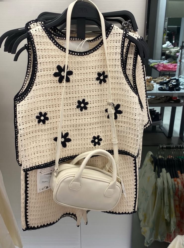 Літній костюм zara. Вʼязаний комплект ZARA. 9 років