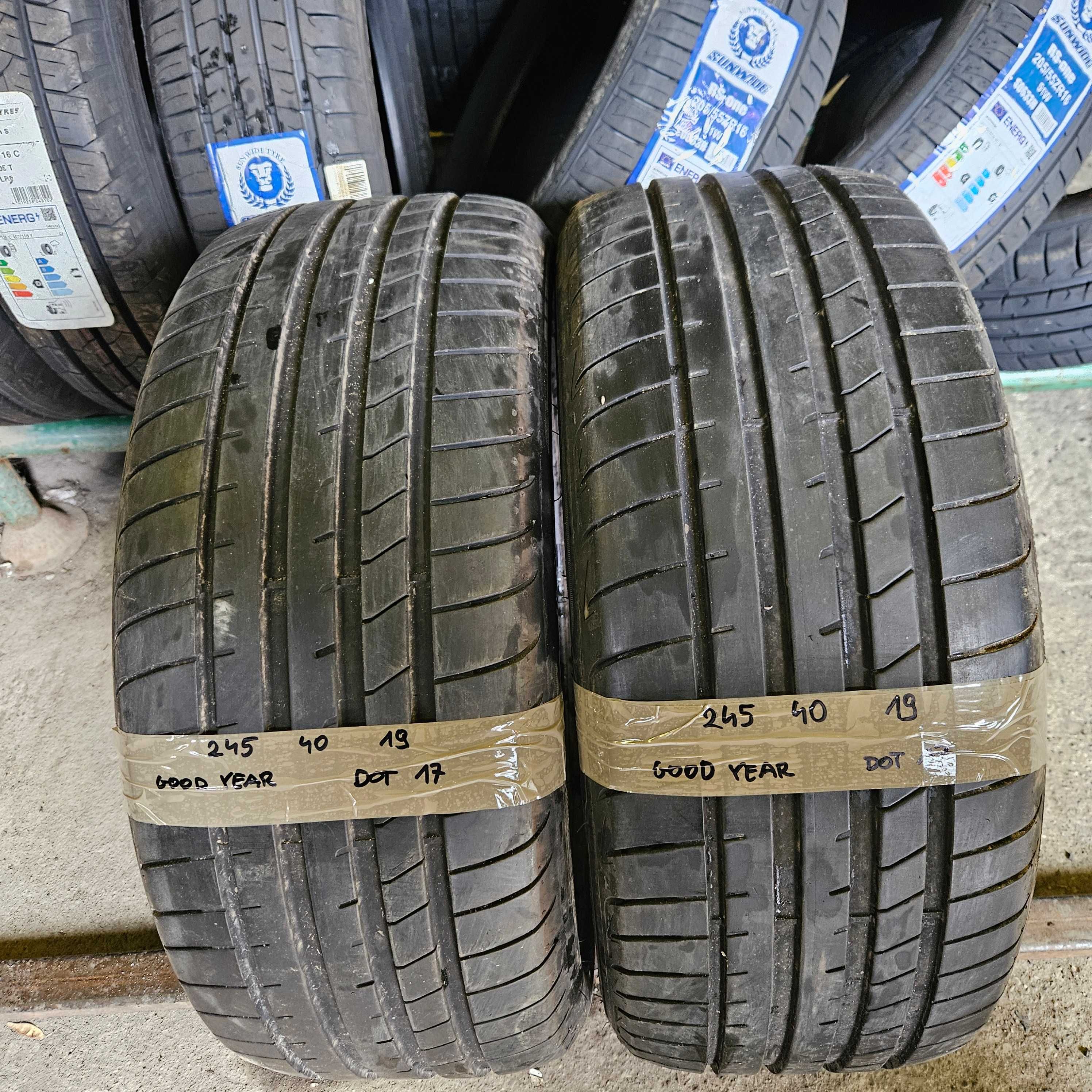 2szt Opona Goodyear Eagle S1 Asymetric 3 245/40R19 2017 używana letnia
