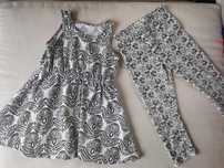 Baby GAP Fox and Bunny Sinsay sukienka + legginsy 86-92 cm 12-18m