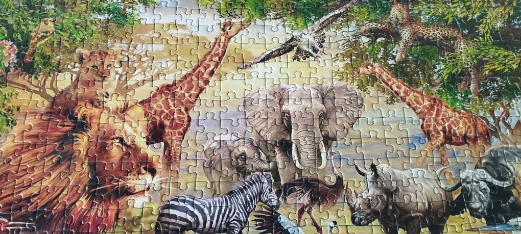 Puzzle 500 elementów Zwierzęta przy wodopoju Ravensburger - brak 2 szt