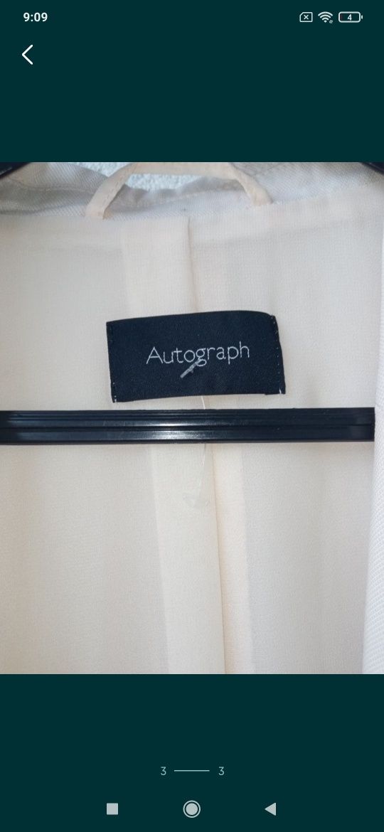 autograph marks&Spencer kremowa marynarka blezer r.42