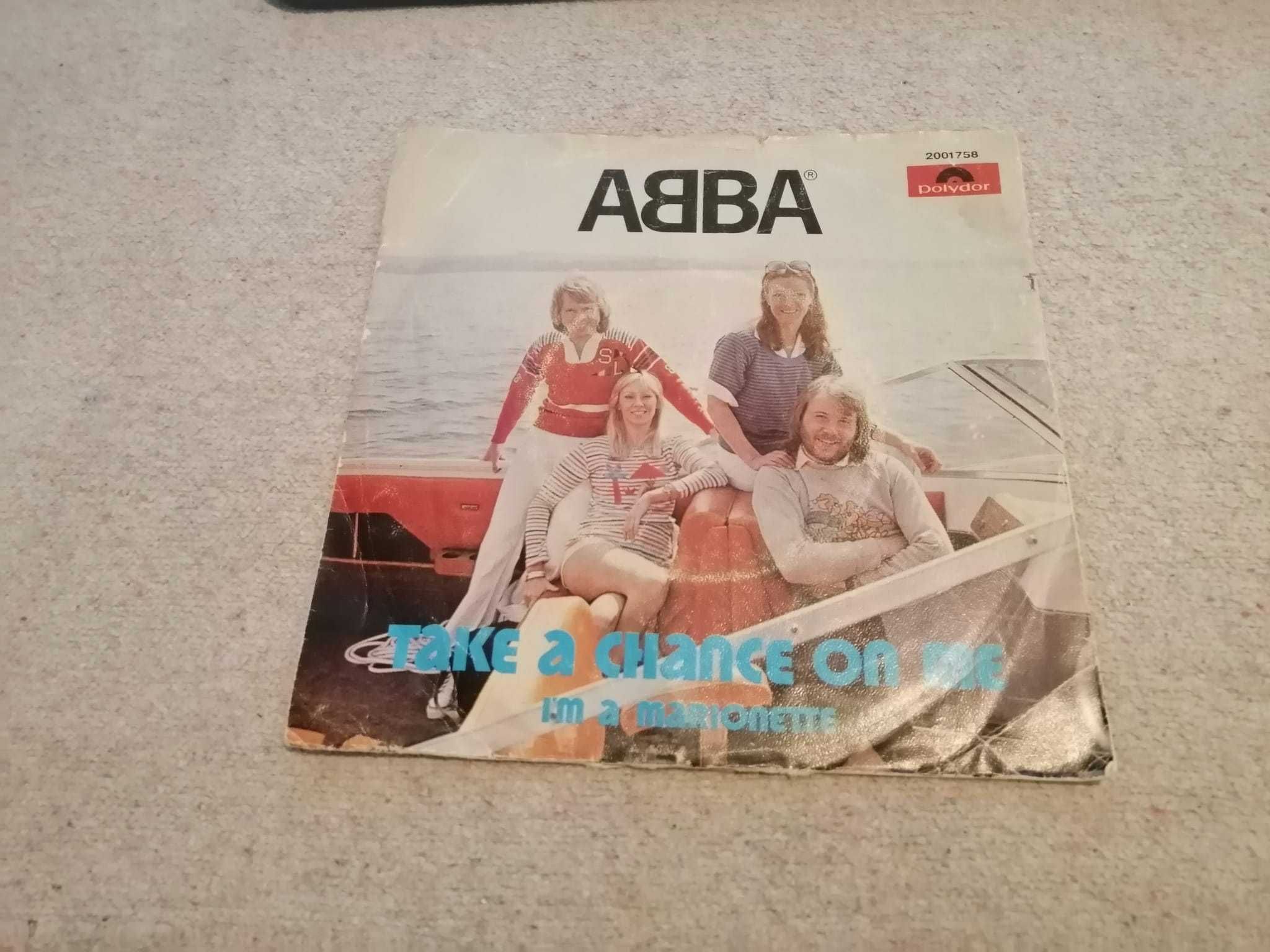 Disco Vinil single, ABBA, Take a chance on me, I'm a marionette, 1977