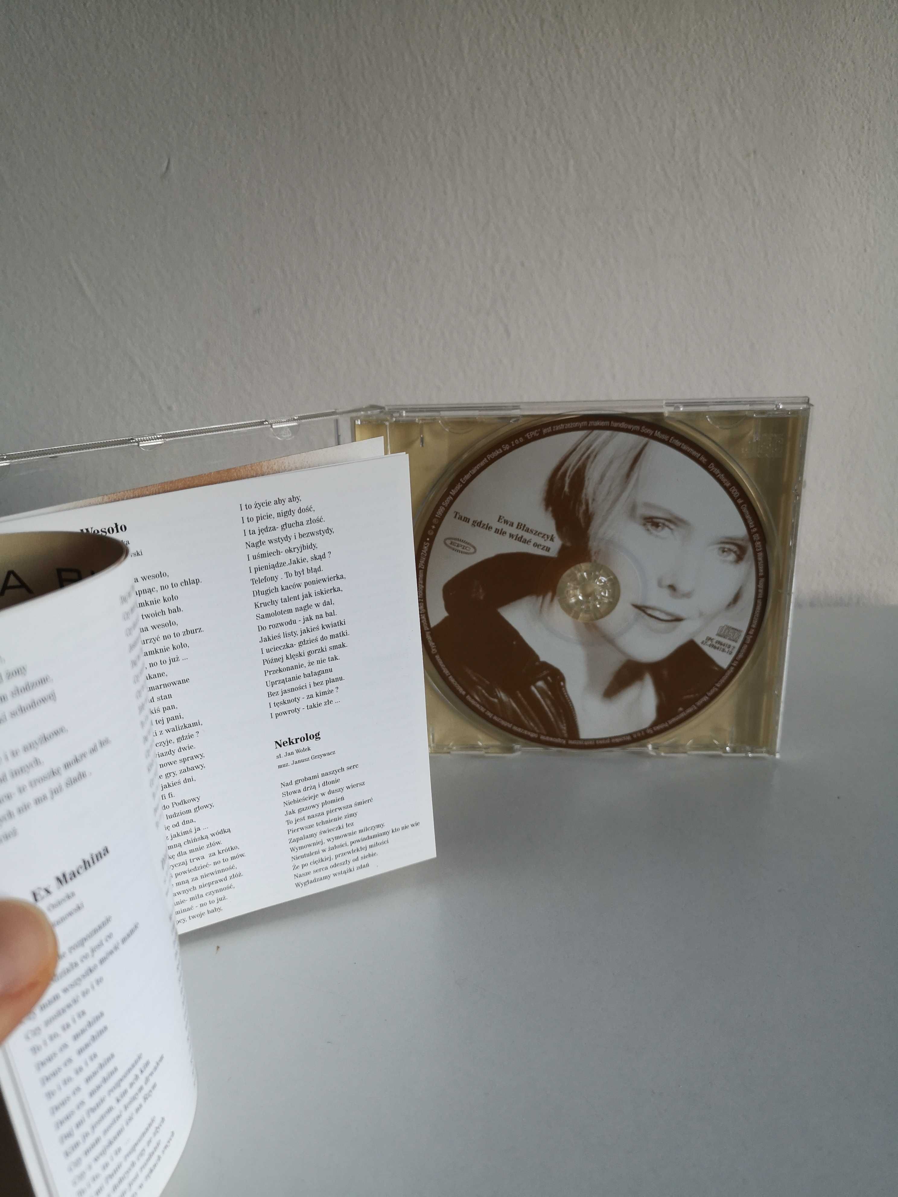 Ewa Błaszczyk - Tam, gdzie nie widać oczu - płyta CD z muzyką poezja