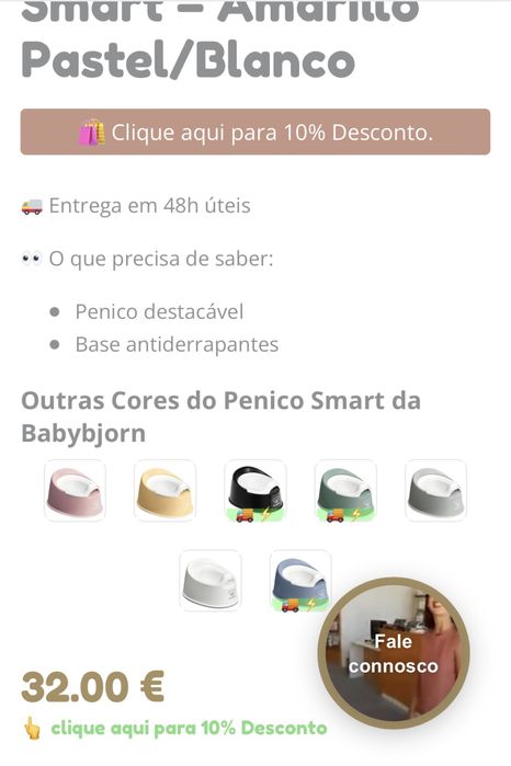 Penico Smart e Banco estável da BabyBjorn amarelo/verde