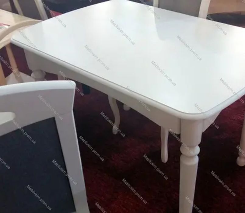Стол обеденный раскладной Белый