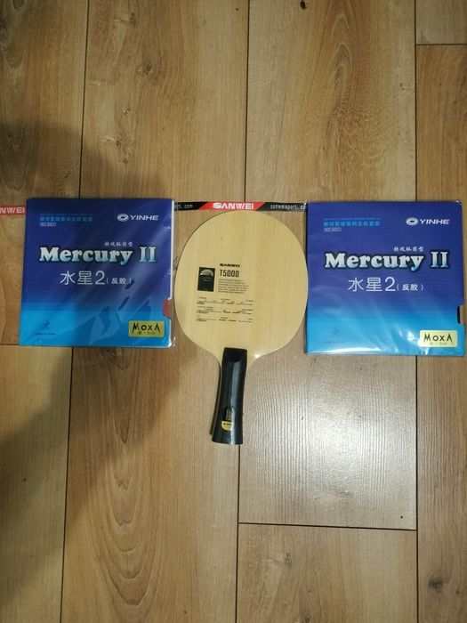 Zestaw deska Sanwei T5000 okładziny Yinhe Mercury 2 soft, obwódka teni