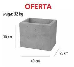 Bloczek z Betonu Architektonicznego Ogrodzenie 40x25x30 Dystrybutor