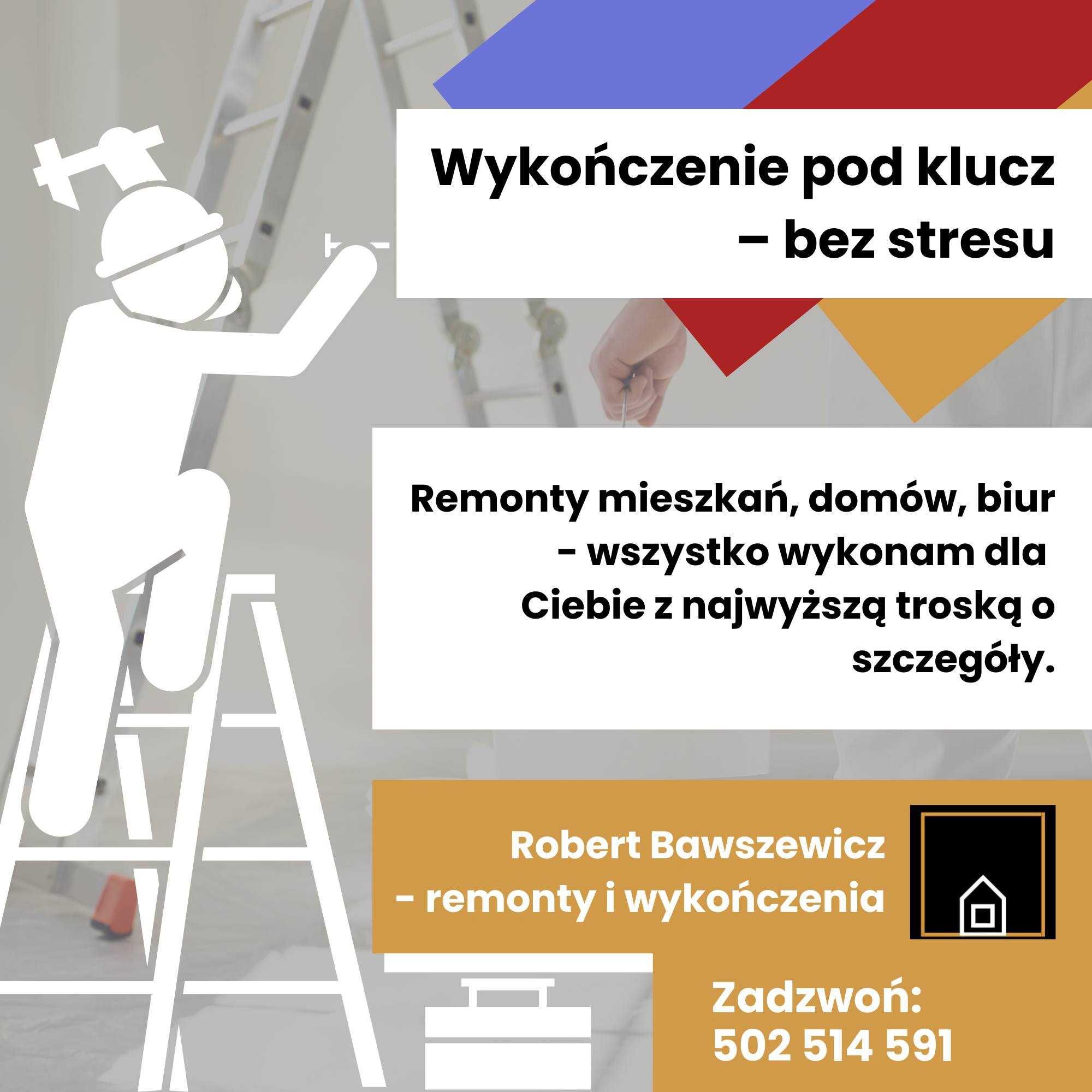 Realizacja remontu lub wykończenia wnętrz