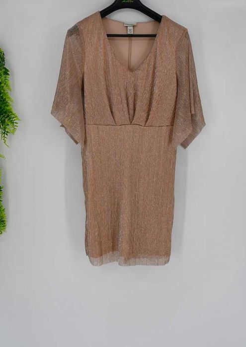 Sukienka wizytowa z asymetrycznymi rękawami Bonprix 40/42