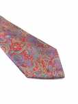 guy laroche czerwony jedwabny krawat paisley n15