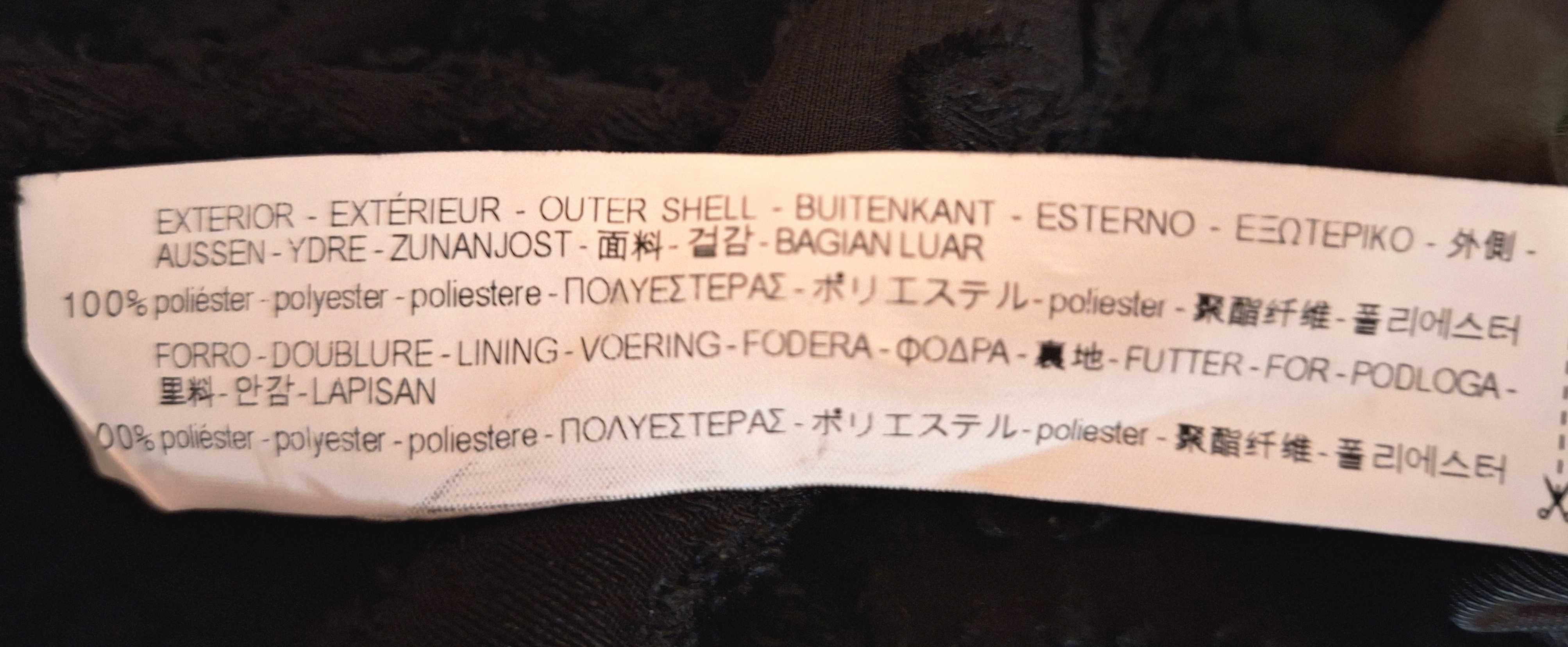 Czarne koronkowe spodnie Zara Basic