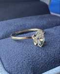 Anel de ouro com diamante natural