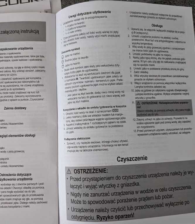 Jajowar 400W, nieużywany, przystawka do omletów, odbiór osobisty