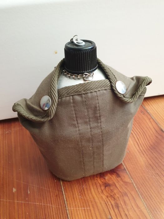 Cantil USA Militar Campismo Messe Aluminio Garrafa Panela