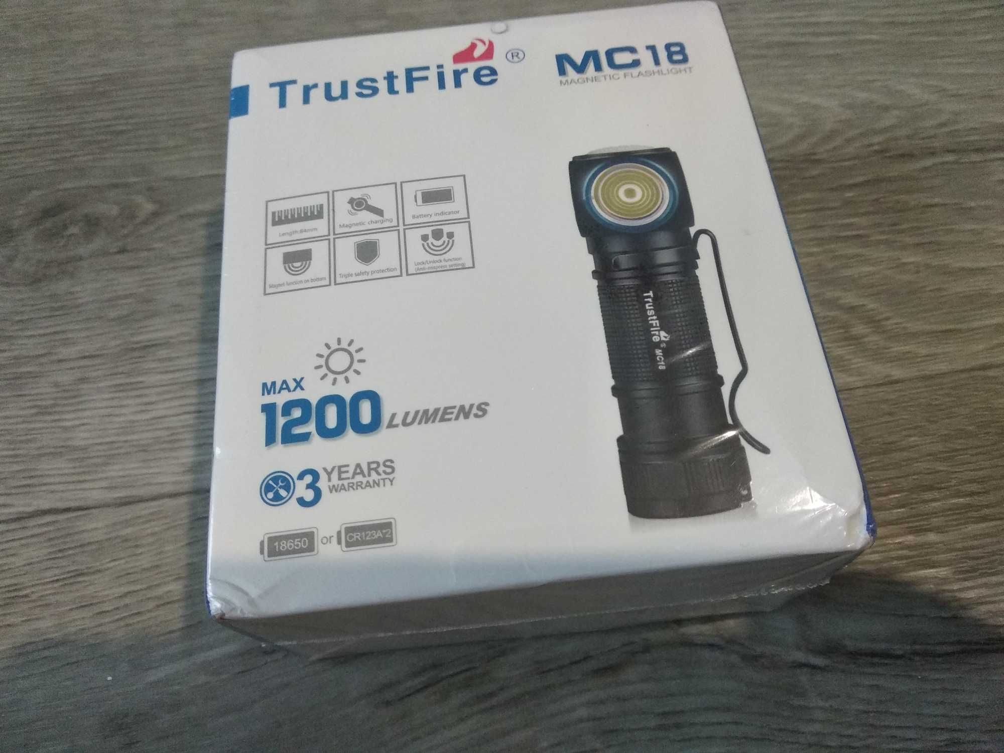 Налобний ліхтар Trustfire mc18 з акумулятором 18650 3000mah магніт
