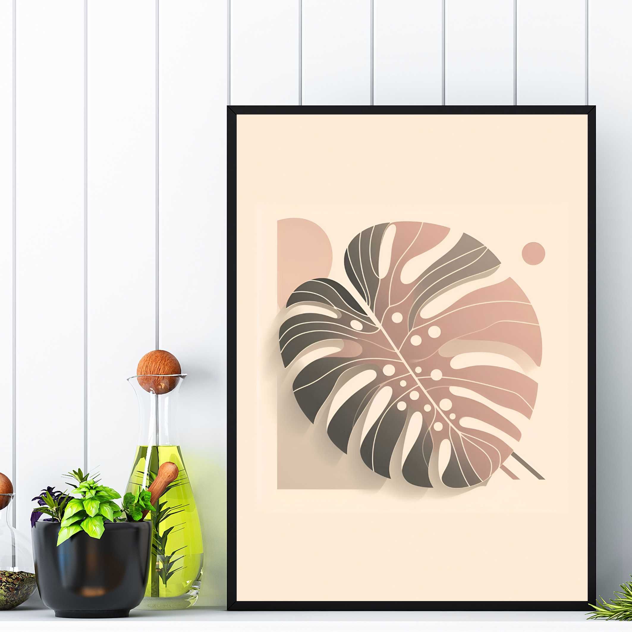monstera plakat do pokoju, obraz monstera, plakat, kwiat monstera