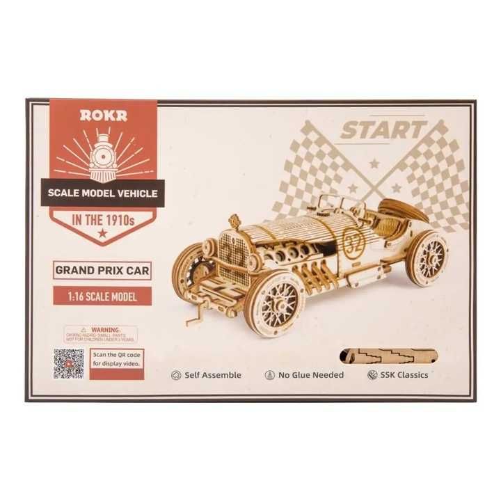 Drewniane Puzzle Model Robotime 3D Auto Grand Prix Car DIY 220 el.