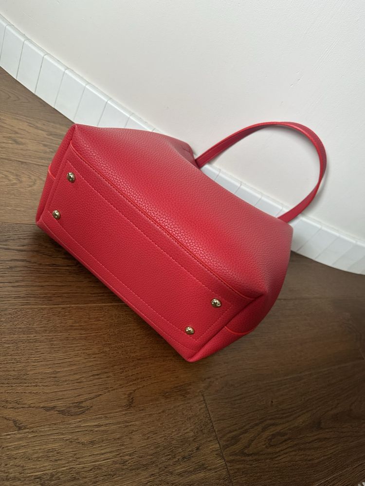 Torebka shopper turecka czzerwona nowa