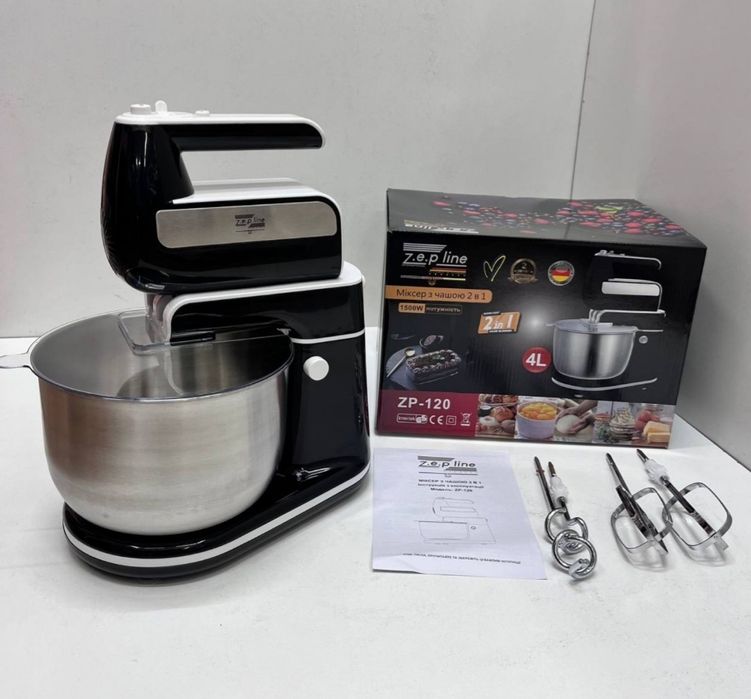Миксер с металлической чашей на 4Л Zepline  1500WATT