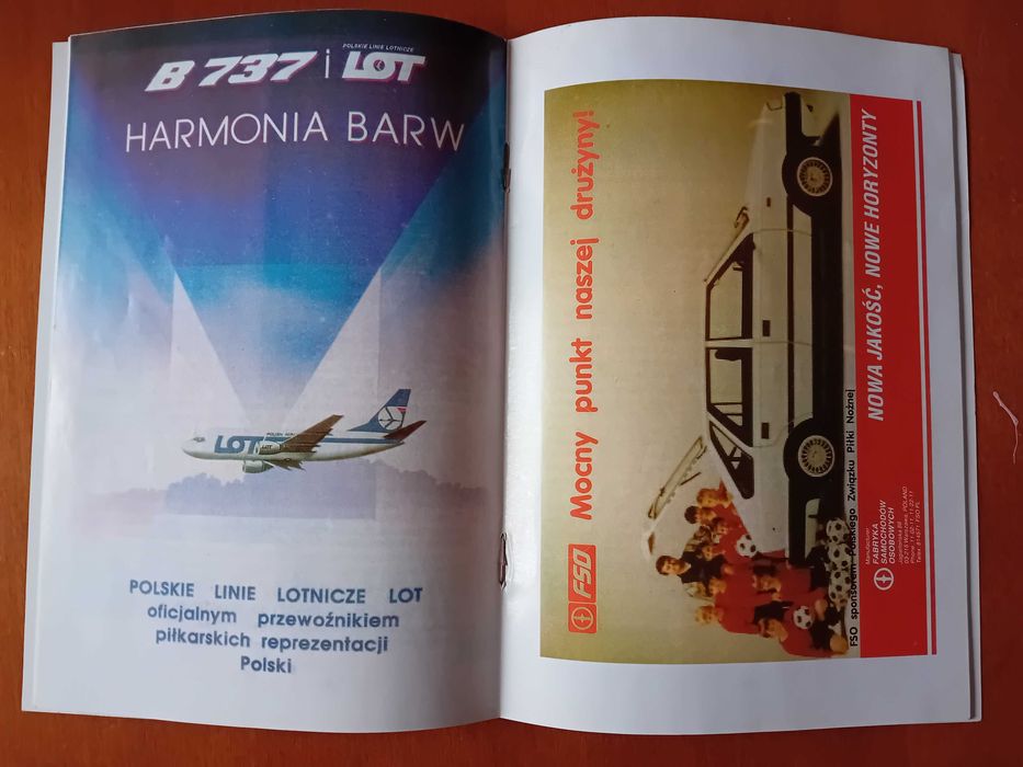 folder reklamowy meczu Polska Anglia eliminacje mś USA '94 fso Polonez