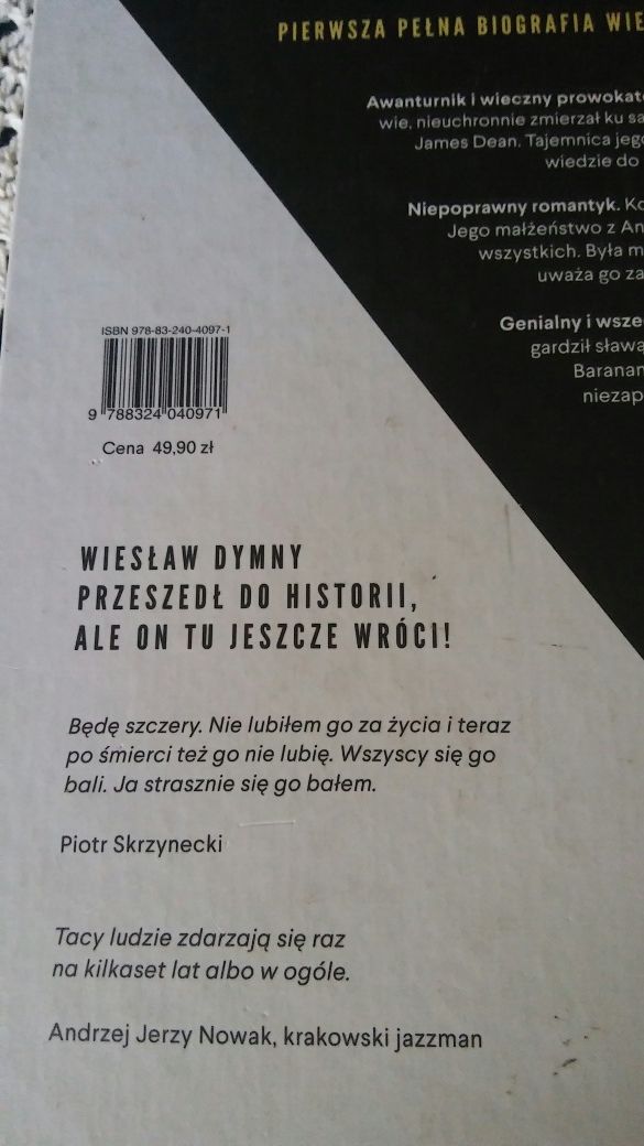 Książka. Biografia Wiesława Dymnego