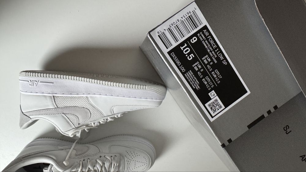 Nowe Nike Air Force 1 Low x Slam Jam US9 EU42.5 wkładka 27 cm