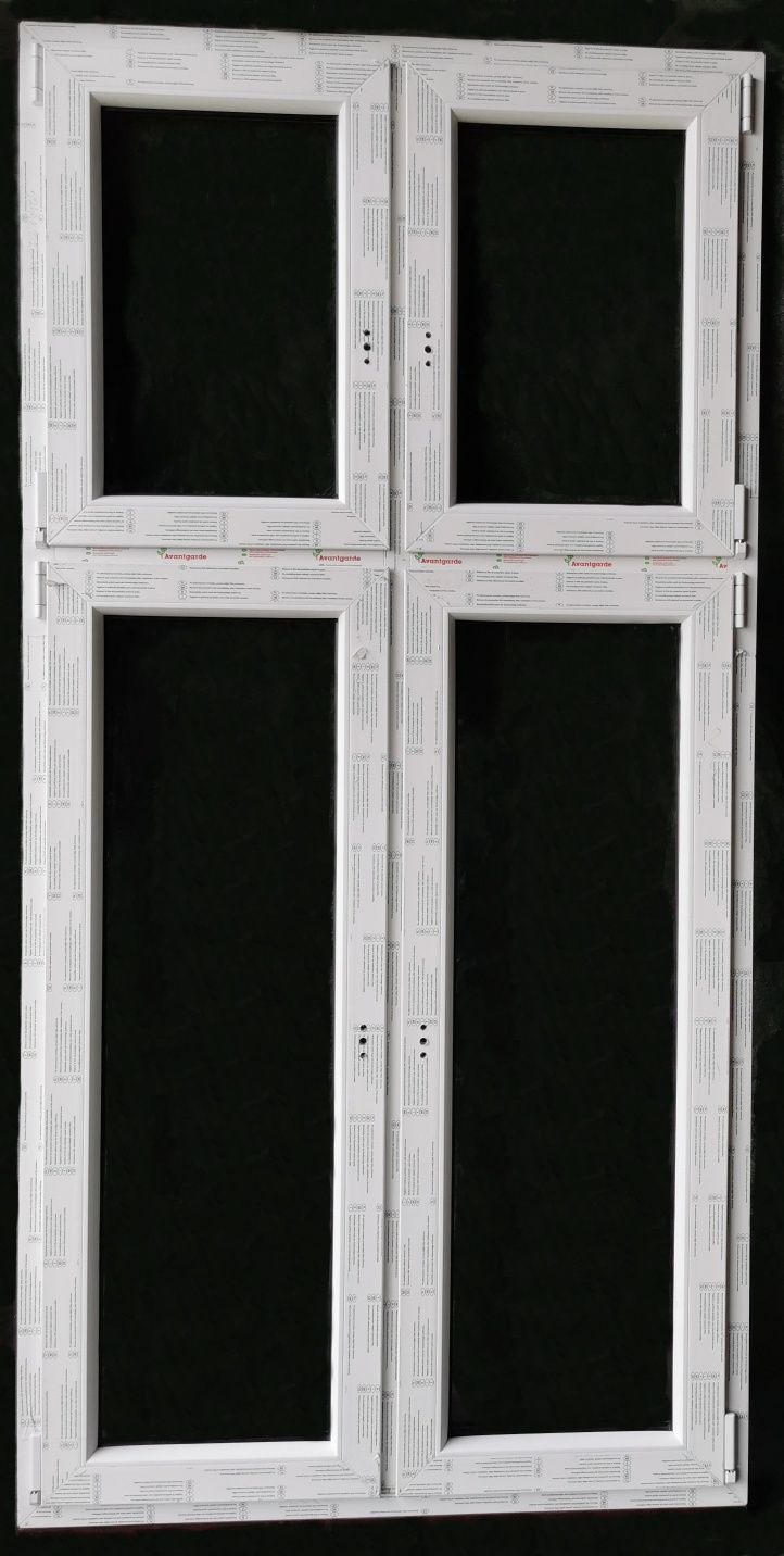 Okno okna PCV białe 114x230, 72x230, 184x206
