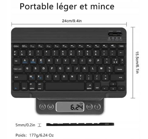 Bezprzewodowa klawiatura SENGBIRCH Bluetooth AZERTY