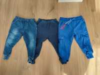 Spodnie 86/92 dżinsy i dresy (3 pary)