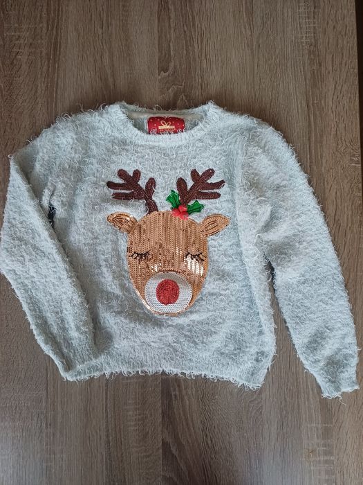 Primark sweter świąteczny dziewczynka 134