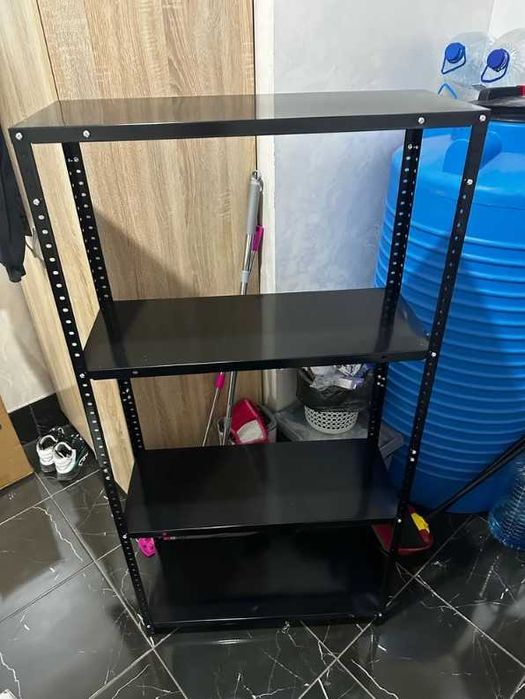 Стелаж на 4 полки з металу для кімнати, комори, кухні Єтажерка метал