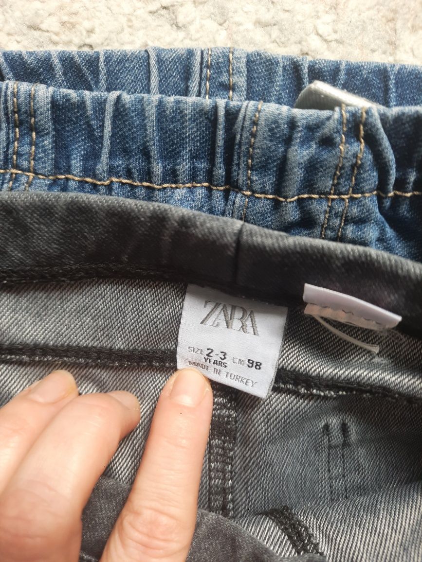 Spodnie dziewczęce jeansowe denim rozmiar 98 2szt. H&M i Zara