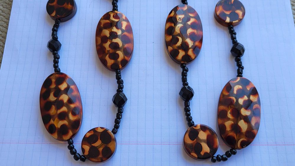 Модные Бусы на застежке, пластик, 130см